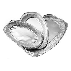 Set 10 Platouri din Aluminiu 2850cc, 555x365x30 mm, Platouri Aperitive, Platouri pentru Petreceri, Platouri Catering, Platouri pentru Bufet Suedez, Platouri Aluminiu de Unica Folosinta