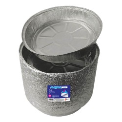 Tavite Rotunde Aluminiu, 23x5 cm,100 Buc/Set, pentru Tort, Forma de Copt Aluminiu, Forma de Copt Unica Folosinta, Tava Rotunda Aluminiu, Tavite Aluminiu de Unica Folosinta, Tavite Aluminiu pentru Tort, Vesela Unica Folosinta