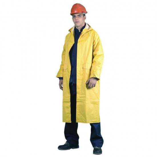 Pelerina Impermeabila PVC Protek, Marime XXL, Galbena, Inchidere cu Capse, Pelerina de Protectie, Pelerina Impermeabila de Protectie, Pelerina de Protectie Impermeabila, Pelerina PVC de Protectie, Imbracaminte Impermeabila, Imbracaminte de Protectie