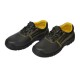 Pantofi de Protectie PROTEK Marime 43, cu Bombeu Metalic, Piele de Bovina, Negru/Galben, Pantofi cu Intaritura Metalica in Varf, Pantofi de Lucru cu Varf de Metal, Pantofi de Santier din Piele, Pantofi de Lucru Marimea 43, Incaltaminte Protectia Muncii