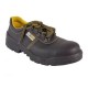 Pantofi de Protectie PROTEK Marimea 40, Bombeu Metalic, Piele de Bovina Hidrofobizata, Negru/Galben, Pantofi de Lucru cu Bombeu de Metal S3-SRA, Pantofi de Lucru cu Varf de Metal Impermeabili, Pantofi de Santier din Piele Hidrofoba