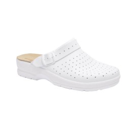 Saboti cu bareta Goldenfit, 35, Albi, Saboti, Saboti cu Bareta, Saboti Piele, Saboti Goldenfit, Saboti Medicali, Saboti Albi, Saboti Albi cu Platforma, Saboti Bucatarie, Saboti Femei, Saboti Barbatesti