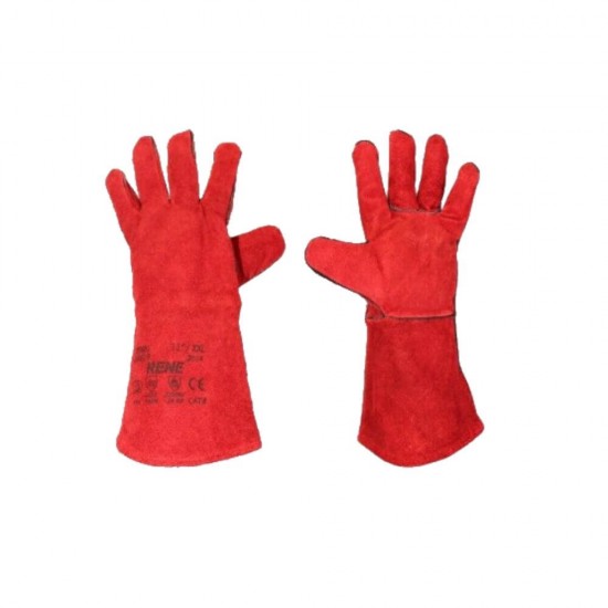 Manusi Protectie Sudura Rene M10, 11/XXL, Piele Spalt Bovina, Captuseala din Bumbac, Rosu, Manusi Protectie XXL, Manusi Protectie Mari, Manusi Protectie Sudura, Manusi de Protectie pentru Sudura, Manusi de Protectie pentru Sudat