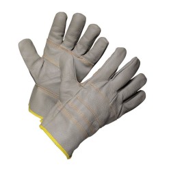 Manusi Lacatusarie PROTEK, Piele Bovina si Bumbac, Culoare Alb si Gri, Manusi din Piele pentru Uz General, Manusi Rezistente din Piele, Manusi Protectie din Piele, Manusi din Piele de Bovina pentru Protectie, Manusi Protectie Maini