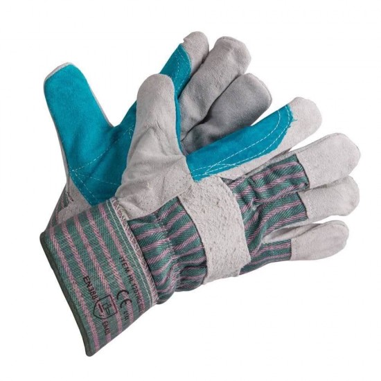 Manusi Piele PROTEK, Piele Spalt de Bovina si Bumbac, Intaritura Dubla in Palma, Multicolor, Manusi din Piele Uz General, Manusi Protectie din Piele, Manusi Protectie din Piele Subtire, Manusi din Piele Spalt de Bovina Protectie, Manusi Protectie Maini