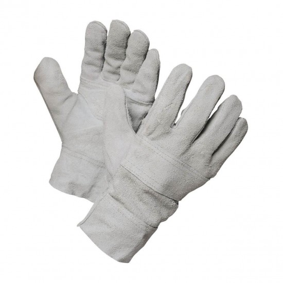 Manusi Cazangerie PROTEK, Piele Spalt de Bovina si Bumbac, Albe, Manusi din Piele pentru Uz General, Manusi Cazangerie din Piele, Manusi Protectie din Piele Subtire, Manusi din Piele Spalt de Bovina pentru Protectie, Manusi Protectie Maini