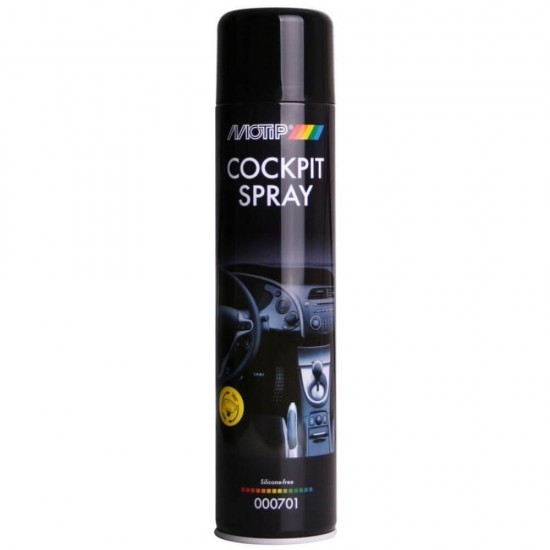 Spray de Bord Motip Cockpit, 600 ml, Semilucios, Spray Bord, Spray Masina, Spray Curatare Bord, Spray Curatare Auto, Sray Motip Cockpit, Spray Bord Semilucios, Spray Bord Antistatic, Spray Curatare Bord Auto, Spray pentru Bord