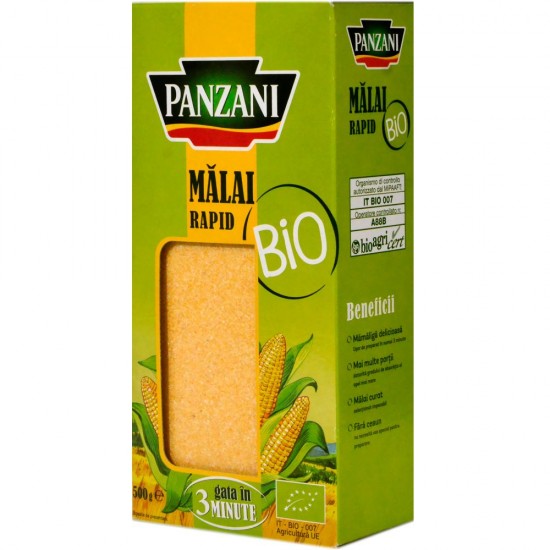 Malai Bio Panzani 007, 500 g, Malai din Porumb, Faina, Malai Bio de Porumb, Malai pentru Mamaliga, Faina pentru Mamaliga, Faina Bio Panzani