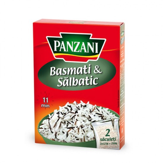 Orez Basmati & Salbatic Panzani, 250 g, Orez Panzani, Orez pentru Gatit, Orez Alb, Orez Salbatic & Basmati