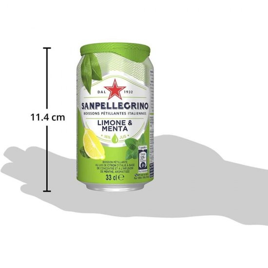Suc Carbogazos San Pellegrino Lemon & Mint, 330 ml, Suc Carbogazos cu Lamaie si Menta San Pellegrino, Suc Carbogazos Lamaie si Menta San Pellegrino, Suc Gazos San Pellegrino, Suc Gazos cu Lamaie si Menta San Pellegrino