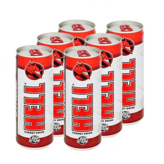 Bax 24 Energizante Hell Energy Drink Red Grappe, 250 ml, Energizant Hell Energy Drink, Bauturi Non-Alcoolice, Hell Energy Drink Energizante, Doze de Energizante Hell, Bauturi Energizante fara Alcool, Bauturi Racoritoare Energizante, Sucuri
