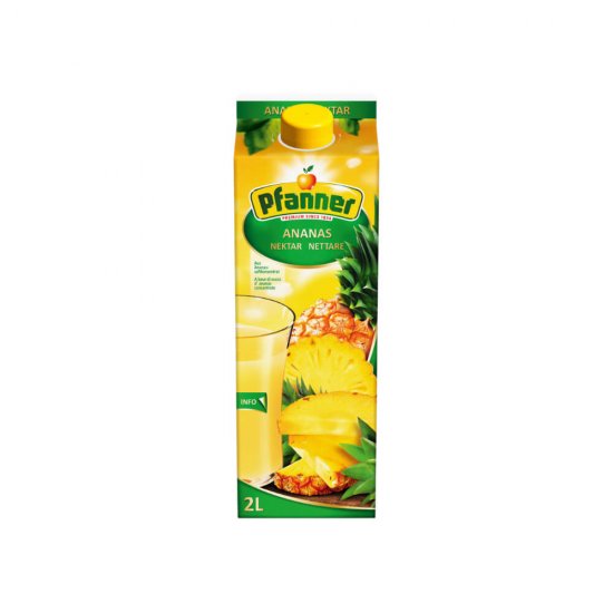 Nectar Ananas Pfanner, 2L, Suc Natural de Ananas, Nectar din Fructe, Nectar Pfanner la Cutie, Nectar la 2L, Sticle de Nectar