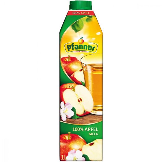 Suc de Mere Pfanner, 1 L, Suc Natural de Mere, Suc din Fructe, Suc din Fructe Naturale, Suc la 1L, Suc Neacidulat, Suc de Fructe Neacidulat, Suc Necarbonatat
