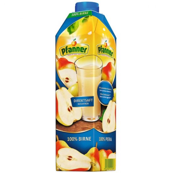 Suc de Pere  Pfanner, 1 L, Suc Natural de Pere, Suc din Fructe, Suc din Fructe Naturale, Suc la 1L, Suc Neacidulat, Suc de Fructe Neacidulat