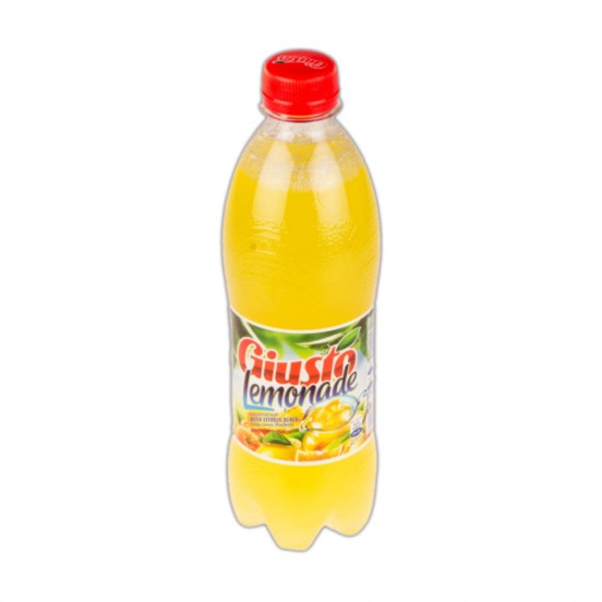Suc cu Limonada Giusto Natura, 0.5 L, 12 Buc/Bax, Suc PET,  Suc Natural cu Lamaie, Sucuri Naturale cu Lamaie, Sucuri Giusto, Suc 500 ml, Sucuri 500 ml, Bax de Suc 500 ml, Suc fara Acid, Sucuri fara Acid, Giusto cu Limonada, Suc Racoritor, Suc PET