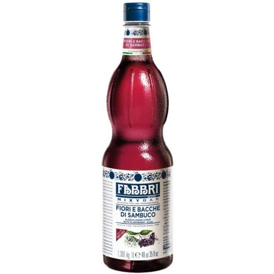 Sirop Fabbri Mixybar Flori si Fructe de Soc, 1 L, Sirop Fabbri Mixybar Fiori e Bacche di Sambuco, Sirop Fabbri Fiori e Bacche di Sambuco, Sirop Fabbri Mixybar Elderflower Syrup with Elderberry Juice, Sirop Fabbri Elderflower Syrup with Elderberry Juice