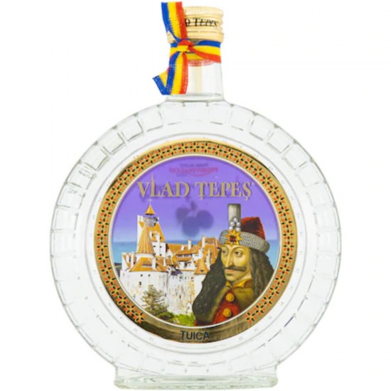 Tuica de Prune Vlad Tepes 45%, 0.5 L, Tuica, Tuica de Fructe, Tuica Vlad Tepes, Vlad Tepes Tuica, Tuica Alba, Tuica Alcool, Tuica Bautura, Tuica Naturala, Bautura Spirtoasa, Bauturi Spirtoase, Tuica Buna