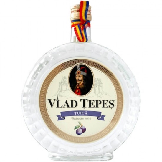 Tuica de Prune Vlad Tepes 45%, 0.7L, Plosca Lemn, Tuica, Tuica de Fructe, Tuica Vlad Tepes, Vlad Tepes Tuica, Tuica Alba, Tuica Alcool, Tuica Bautura, Tuica Naturala, Bautura Spirtoasa, Bauturi Spirtoase, Tuica Buna