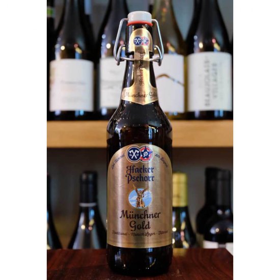 Bere Hacker Pschorr Munchner Gold 0.5 L, Alcool 5.5%, Recipient din Sticla, Bere Alba, Bere Alba la Sticla, Bere Blonda, Bere Hacker Pschorr, Bere Alba Hacker Pschorr, Bere Hacker Pschorr la Sticla