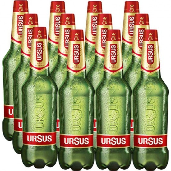 Bere Blonda Ursus Premium, 1L, 12 Buc/Bax, Bere Blonda Ursus la PET, Beri, Bere Blonda 1L Ursus, Bax de Bere Blonda la Pet Ursus Premium, Pet-uri de Bere Blonda Ursus