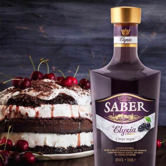 Lichior Saber Elyzia Cirese Negre, 0.7 L, 30% Alcool, Lichior de Cirese Negre Saber Elyzia, Saber Elyzia Lichior de Cirese Negre, Saber Elyzia Lichior Cirese Negre, Lichior cu Cirese Negre Saber Elyzia, Lichior Elyzia Cirese Negre