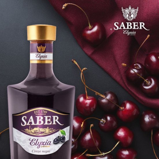 Lichior Saber Elyzia Cirese Negre, 0.7 L, 30% Alcool, Lichior de Cirese Negre Saber Elyzia, Saber Elyzia Lichior de Cirese Negre, Saber Elyzia Lichior Cirese Negre, Lichior cu Cirese Negre Saber Elyzia, Lichior Elyzia Cirese Negre