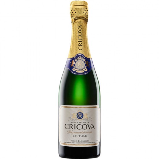 Vin Spumant Alb Brut Cricova Clasic, 0.75l, Alcool 12.5%, Vin Spumant, Vin Alb Spumant, Vin Brut Spumant, Vin Alb Cricova, Vin Spumant Cricova, Vin Brut Cricova, Vin Spumant Cricova Premium, Cricova Clasic, Vin Spumant Cricova Clasic