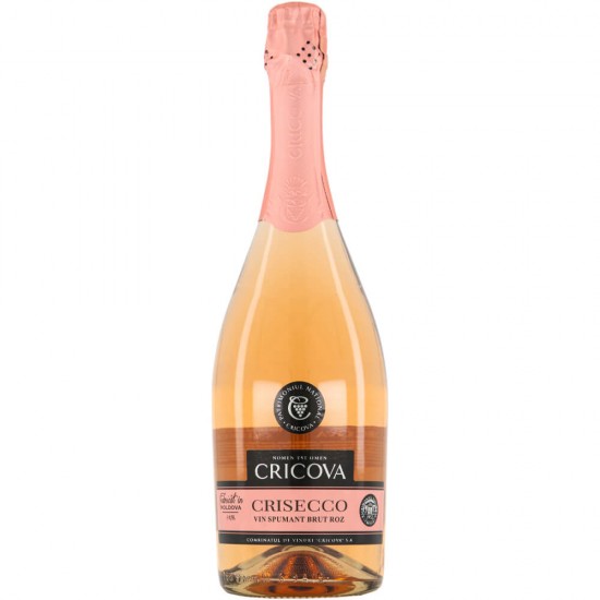 Vin Spumant Rose Brut Cricova Crisecco, 0.75l, Alcool 12.5%, Vin Spumant, Vin Rose Spumant, Vin Brut Spumant, Vin Rose Cricova, Vin Spumant Cricova, Vin Brut Cricova, Vin Spumant Cricova Premium, Cricova Crisecco, Vin Spumant Cricova Crisecco