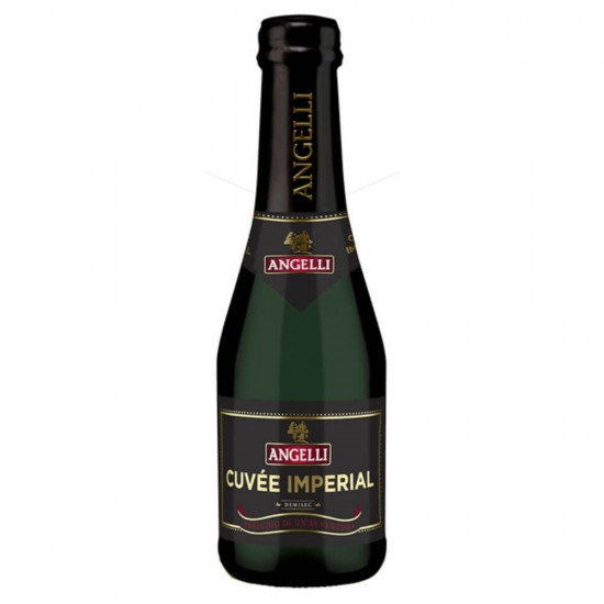 Vin Spumant Alb, Angelli Cuvee Imperial, Demisec, 0,2 L, Alcool 11,5%, Vin Alb Spumant Angelli, Vin Spumant 11,5% Alcool, Vin Spumant Angelli Cuvee Imperial, Vin Demisec Angelli, Vin Spumant Demisec