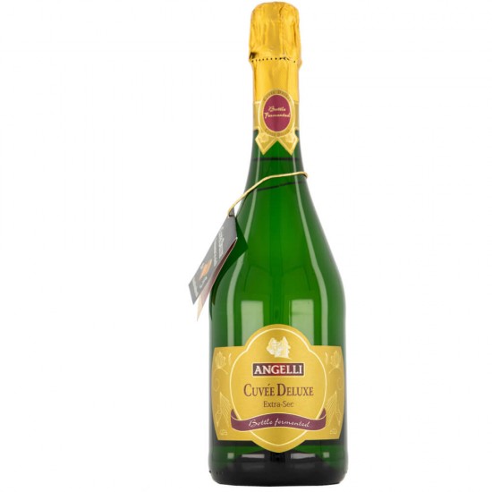 Vin Spumant Alb, Angelli Cuvee Deluxe, Extra Sec, 0,75 L, 12% Alcool, Vin Spumant Angelli Extra Sec, Gama Angelli Cuvee Deluxe, Vin Spumant Extra Sec, Vin Spumant > 10% Alcool