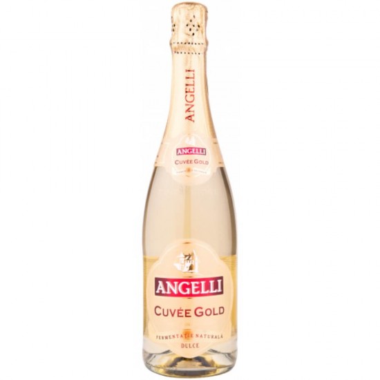 Vin Spumant Alb, Angelli Cuvee Gold, Dulce, 0,75 L, 10,5% Alcool, Bautura Alcoolica Angelli, Vin Spumant Dulce Angelii, Angelli Cuvee Gold Vin Spumant, Angelli Vin Dulce Spumant