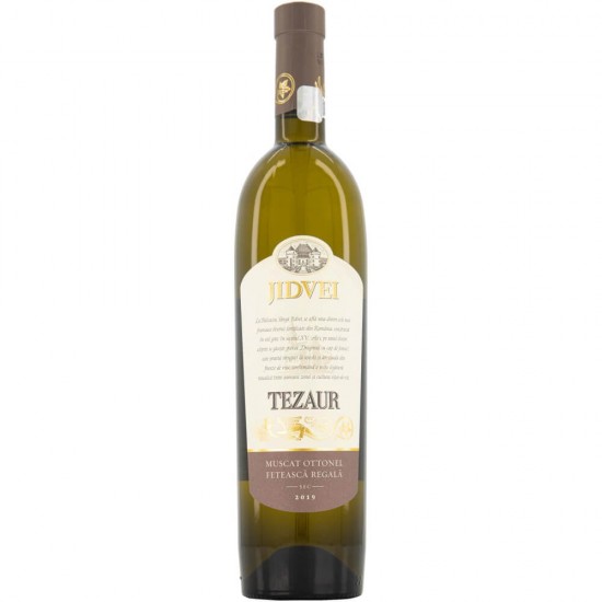 Vin Alb Sec Jidvei Tezaur Muscat Ottonel si Feteasca Regala, 0.75 L, 12% Alcool, Vin Jidvei, Vin Alb Jidvei, Vin Sec Jidvei, Vin Jidvei Tezaur MO FR, Cupaj Vin Jidvei Muscat Ottonel, Cupaj Vin Muscat Ottonel Jidvei, Cupaj Vin Jidvei Feteasca Regala