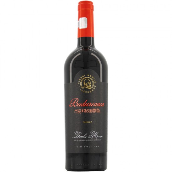 Vin Rosu Sec, Budureasca Premium, Shiraz, 0.75 L, Vin Rosu Sec, Budureasca Premium Shiraz, Bauturi Alcoolice, Vin Rosu Budureasca, Vin Rosu Alcool 14%