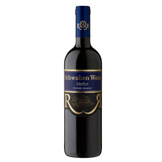 Vin Rosu Demisec, Recas Schwaben Wein, Merlot, 0.75 L, Vin Rosu Demisec, Recas Schwaben Wein Merlot, Bauturi Alcoolice, Vin Rosu Recas Schwaben Wein, Vin Rosu Alcool 13%