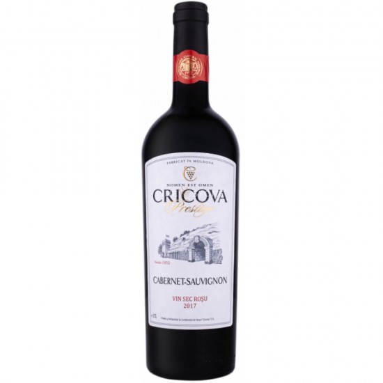 Vin Rosu Sec Cabernet Sauvignon Cricova Prestige, 0.75l, Alcool 13%, Vin, Vin Rosu, Vin Rosu Sec, Vin Rosu Cricova, Vin Rosu Sec Cricova, Vin Cabernet Sauvignon, Cabernet Sauvignon Cricova, Vin Cricova Rosu, Vin Sec Cricova, Vin Sec