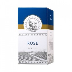 Vin Rose Demisec, Budureasca Rose, 2 L, Cutie, 12,5 % Alcool, Vin Demisec Rose Budureasca, Bautura Alcoolica, Vin Demisec Budureasca Rose, Vin la 2L, Vinuri Romanesti, Vin Romanesc, Vinuri Roze, Vin Roze, Vin Roze