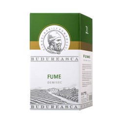 Vin Alb Demisec, Budureasca Fume, 2 L, Cutie, 13.5% alcool, Budureasca Vin Demisec, Vin Alb Demisec Budureasca, Gama Budureasca Fume, Bautura Alcoolica Budureasca, Vin Demisec Alb, Vinuri Romanesti, Vin Romanesc, Vinuri Albe