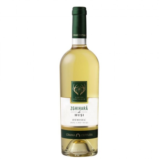 Vin Alb Demisec Zghihara de Husi Cervus Cepturum, Crama Ceptura, 13% Alcool, 0.75 L, Vinuri Albe, Vin Demisec, Vinuri Demiseci, Vinuri Ceptura, Vin de Ceptura, Vin Demisec Alb, Vin Zghihara, Vinuri Zghihara