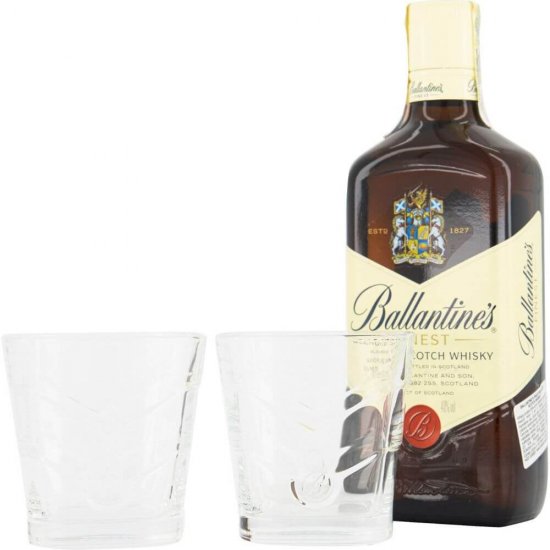 Set Whisky Ballantine's cu 2 Pahare, 0.7 L, 40% Alcool, Ballantine's Whisky, Set Whisky cu Pahare, Whisky Ballantines cu Pahare, Bautura Spirtoasa Ballantines, Bautura Spirtoasa 40 % Alcool, Bautura Alcoolica, Ballantines 0.7 L