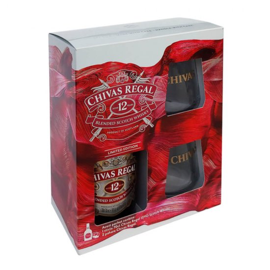 Whisky Chivas Regal 12 & 2 Pahare 0.7L, Alcool 40%, Whisky Bun, Whisky de Calitate, Chivas Regal Whisky, Whisky 0.7l, Whisky 40%, Whisky Premium, Rye Whisky, Rye Whisky Chivas Regal