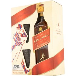 Set 2 Pahare si Whisky Johnnie Walker Red Label 0.7L, Alcool 40%, Whisky Bun, Whisky de Calitate, Johnnie Walker Whisky, Whisky 0.5l, Whisky 40%, Whisky Premium
