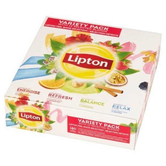 Ceai Mix Lipton Variety Pack, 180 de Plicuri/Cutie, Mix de Ceaiuri Lipton, Cutie cu Diferite Ceaiuri Lipton, Cutie cu Diferite Plicuri de Ceai Lipton, Pachet de Ceaiuri Lipton, Pachet de Plicuri de Ceai Lipton, Selectie Ceaiuri Lipton
