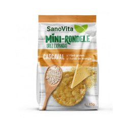 Mini-Rondele Orez Expandat SanoVita, cu Cascaval, 45 g, Mini Rondele Orez Expandat SanoVita, Mini Rondele din Orez Expandat SanoVita, Mini Rondele de Orez Expandat SanoVita, Rondele Mici din Orez Expandat, Rondele din Orez Expandat Mici