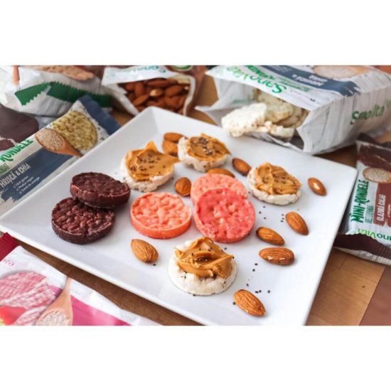 Mini-Rondele Orez Expandat SanoVita, Glazura de Cacao fara Zahar, 24 g, Mini Rondele Orez Expandat SanoVita, Mini Rondele din Orez Expandat SanoVita, Mini Rondele de Orez Expandat SanoVita, Rondele Mici din Orez Expandat