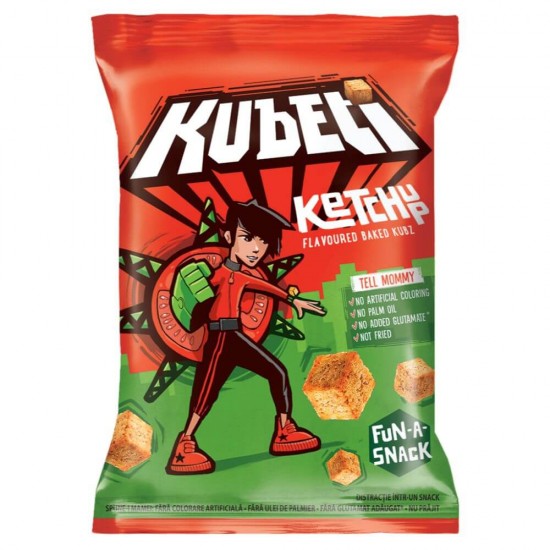Kubeti cu Aroma de Ketchup, 35 g, Kubeti Ketchup, Crutoane cu Aroma de Ketchup, Crutoane Ketchup, Snack Crutoane Ketchup, Crutoane Kubeti cu Ketchup, Cuburi Paine cu Ketchup, Crutoane cu Gust de Ketchup, Kubeti cu Gust de Ketchup, Cruton Kubeti