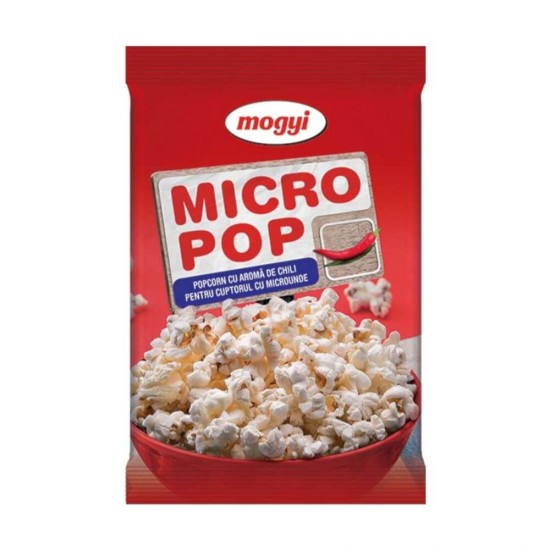 Micro Pop Mogyi, Chili, 100 g, Popcorn pentru Cuptorul cu Microunde Mogyi, Mogyi Micro Popcorn, Popcorn pentru Microunde cu Chili, Popcorn cu Chili, Popcorn Mogyi pentru Cuptorul cu Microunde