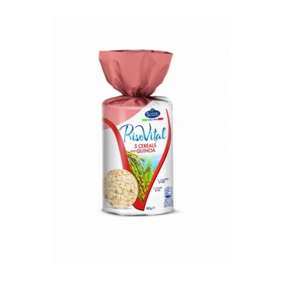 Tartine cu 5 Cereale si Quinoa Riso Vital Riso Scotti, 100 g, Tartine Riso Scotti, Tartine cu Cereale Riso Scotti, Riso Vital Snacksuri, Tartine Sanatoase