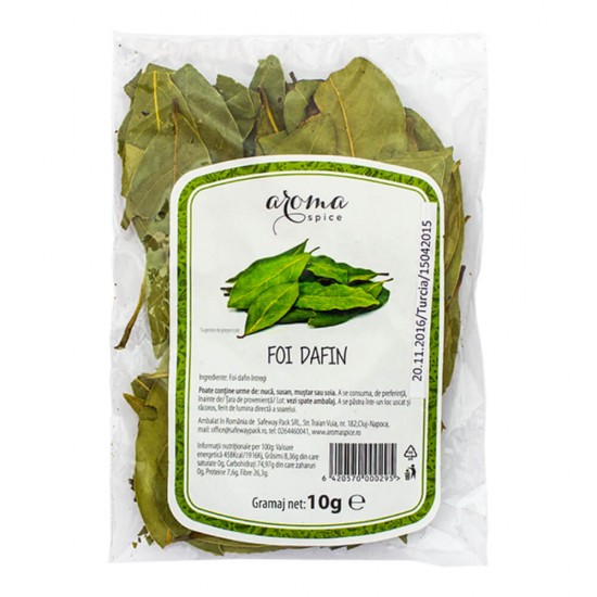 Frunze de Dafin AROMA Spice, 10 Plicuri x 10 g, Frunze Dafin, Dafin Condiment, Frunze de Dafin pentru Mancaruri, Dafin Frunze pentru Gatit, Frunze de Dafin Aroma Spice, Frunze de Dafin pentru Gatit, Frunze Uscate de Dafin, Frunze de Dafin Uscate