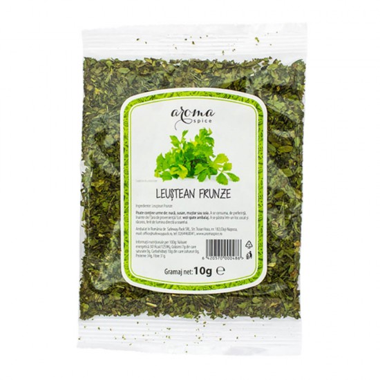 Leustean Uscat AROMA Spice,10 Plicuri x 10 g, Frunze de Leustean, Leustean Condiment, Frunze de Leustean Uscat pentru Mancaruri, Leustean Uscat pentru Gatit, Frunze de Leustean Uscat Aroma Spice, Leustean pentru Gatit, Frunze Uscate de Leustean