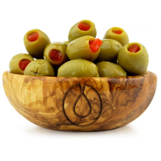 Masline Verzi Hutesa, 350 g, Umplute cu Pasta de Ardei